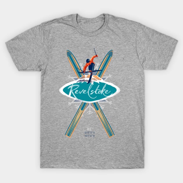 SKI REVELSTOKE BC T-Shirt by SFDesignstudio